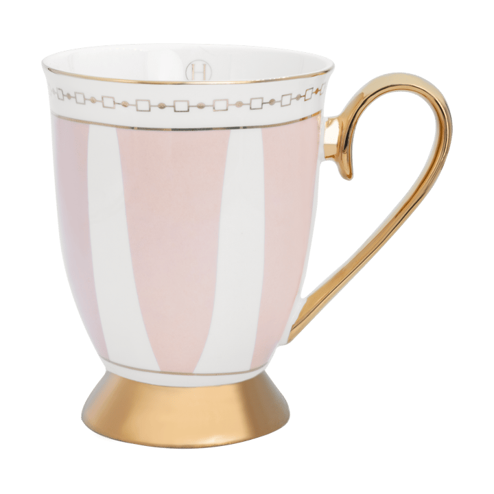 Tazza Strisce Rosa 28 cl - Rosa-bianco-oro - Hilke Collection