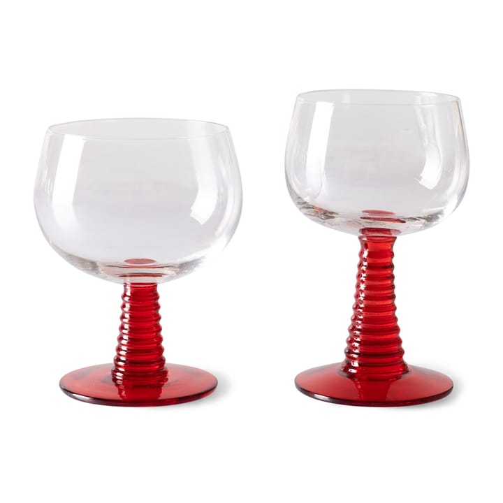 Calice da vino Swirl - alto - Rosso - HKliving