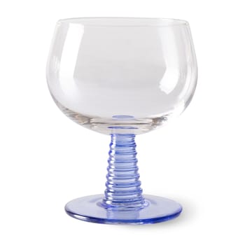 Calice da vino Swirl - basso - Blu - HKliving