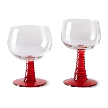 Calice da vino Swirl - basso - Rosso - HKliving