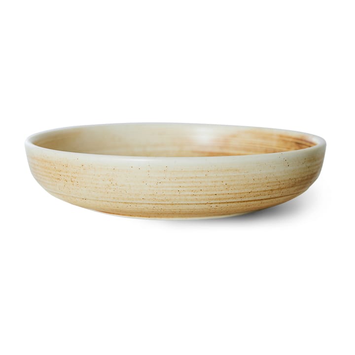 Piatto fondo Home Chef large Ø21,5 cm, Rustic cream, marrone HKliving