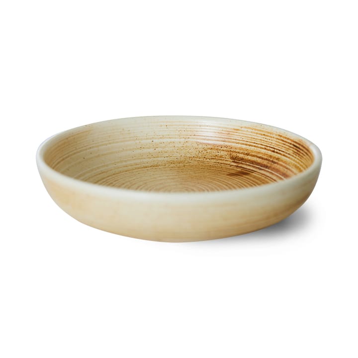 Piatto fondo Home Chef large Ø21,5 cm, Rustic cream, marrone HKliving