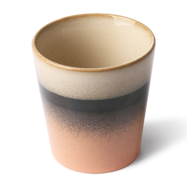 Serie di 4 tazze per cappuccino in ceramica anni '70 HK Living - 12cm