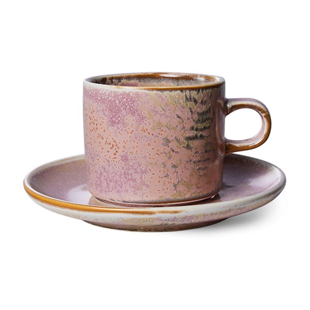 Tazza Home Chef con piattino 22 cl - Rustic pink - HKliving