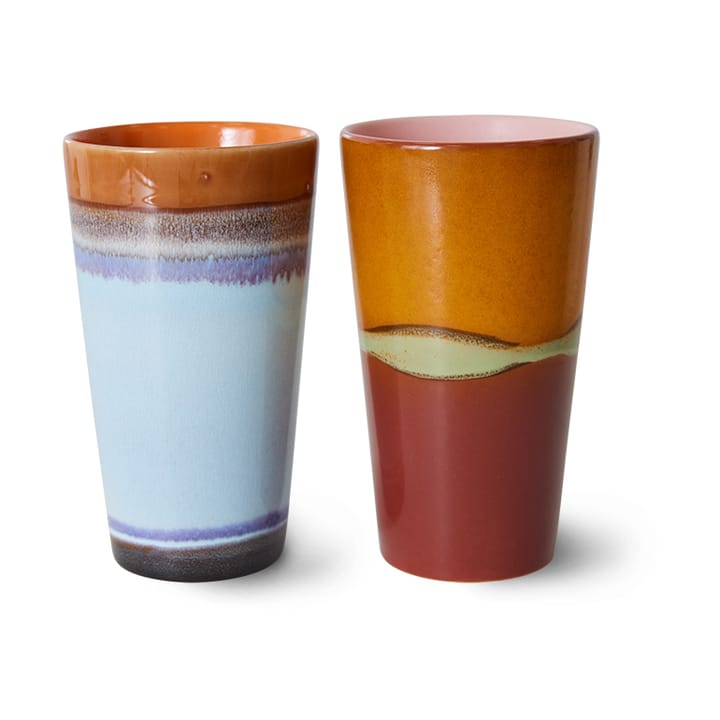 Tazza per il latte 70's da 28 cl in confezione da 2 - Clash - HKliving