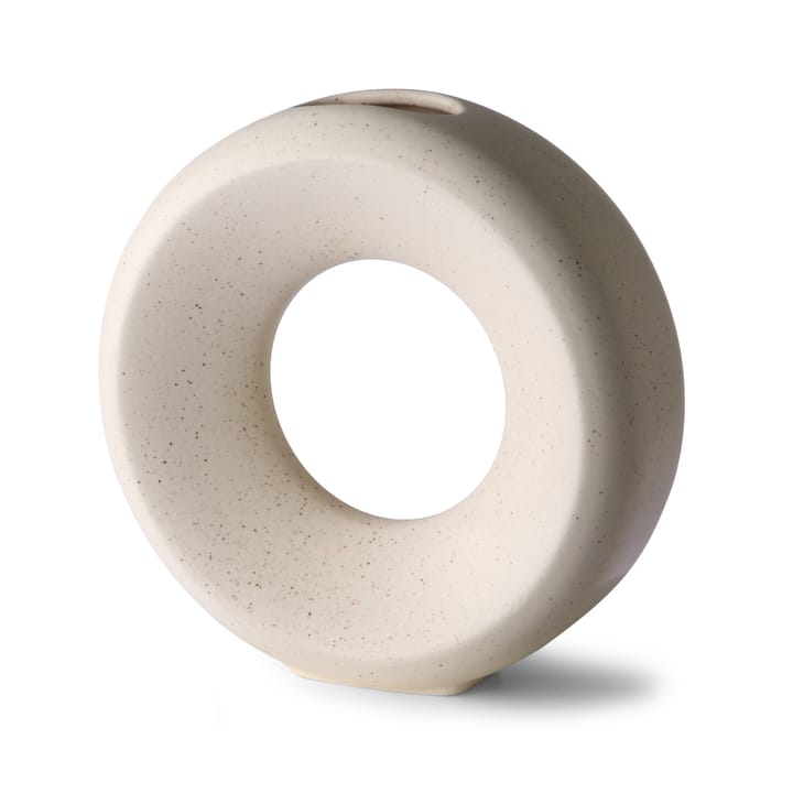 Vaso Circle M 24,5 cm, white speckled HKliving