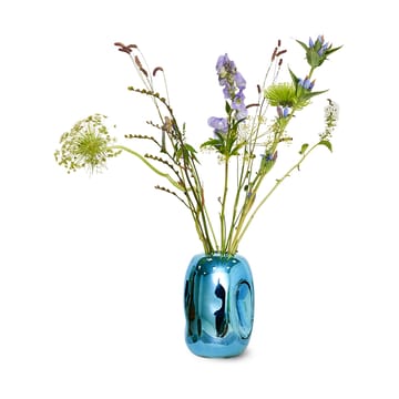 Vaso in vetro HK Objects 21,5 cm - Blue chrome - HKliving