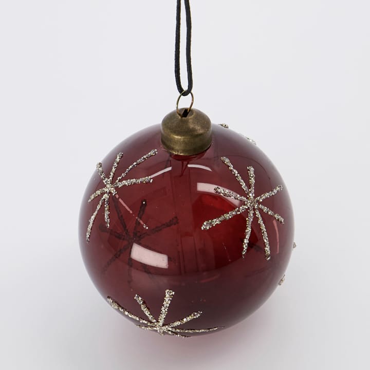 Pallina di Natale Star Ø8 cm confezione da 4, Bordeaux House Doctor