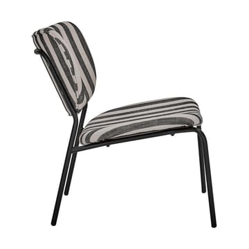 Poltrona lounge Longa con struttura in acciaio - Nero-bianco - House Doctor