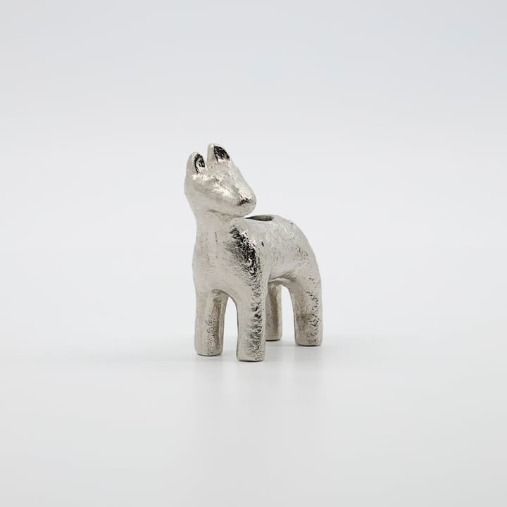 Portacandela Horse 7,5 cm - Argento antico - House Doctor