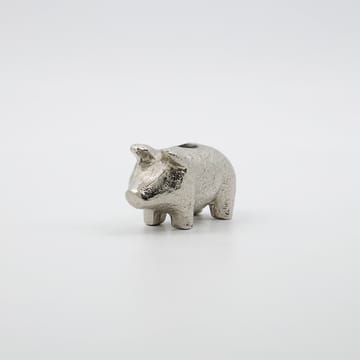 Portacandela Pig 5 cm - Argento antico - House Doctor