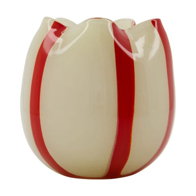 Portacandele tealight gialli Ø15 cm, Bianco-rosso House Doctor