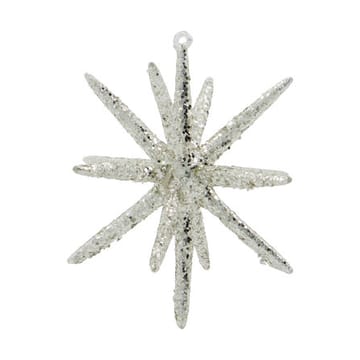 Puntale per albero di Natale Spike Ø12 cm 4 pezzi - Glitter in argento e ottone - House Doctor