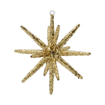 Puntale per albero di Natale Spike Ø12 cm 4 pezzi - Glitter in ottone brunito - House Doctor