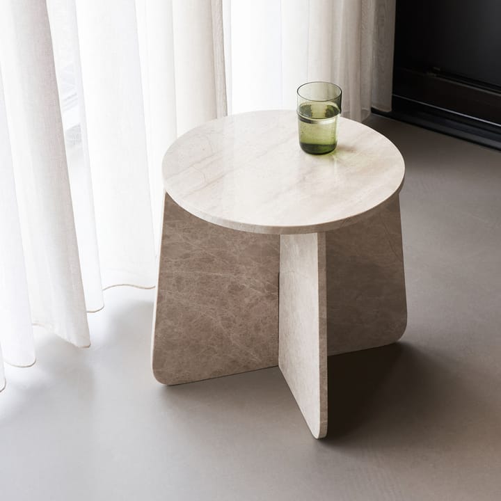 Tavolino Marb 48x48x40 cm, Marmo beige House Doctor