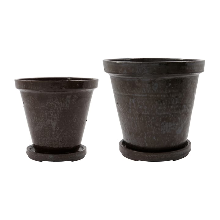 Vaso con sottovaso Flower, 4 parti - Ø 18 cm - Ø 22 cm - House Doctor