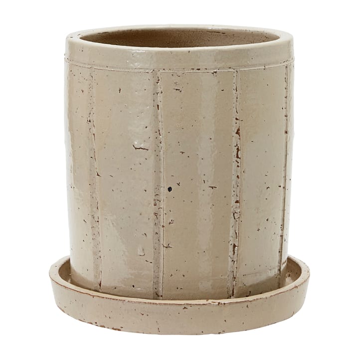 Vaso con sottovaso Julian Ø 22 cm, Beige House Doctor