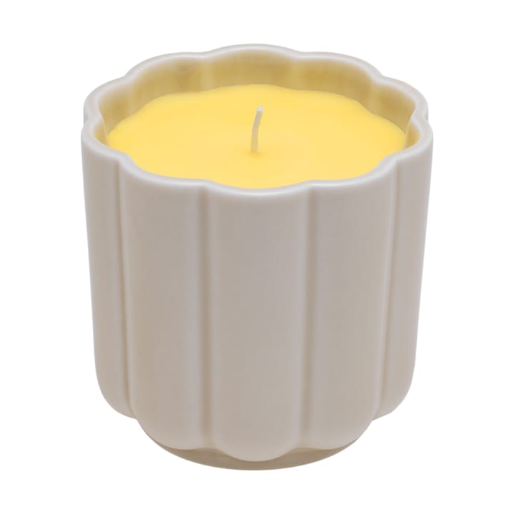 Candela in contenitore di ceramica tondo Play - Beige-giallo - Iittala