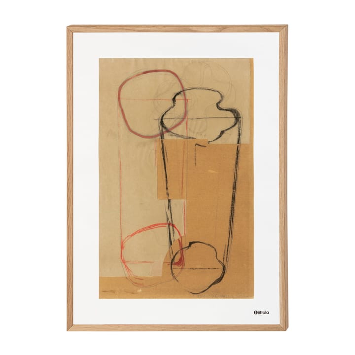 Poster Aalto art Sketch brown, 50x70 cm Iittala