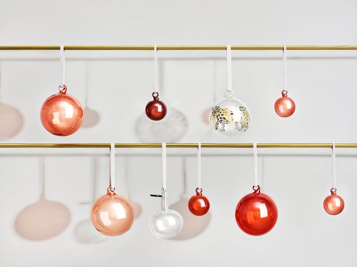 Sfera di Natale Iittala in vetro 40 mm, 5 pezzi, Rosso Iittala