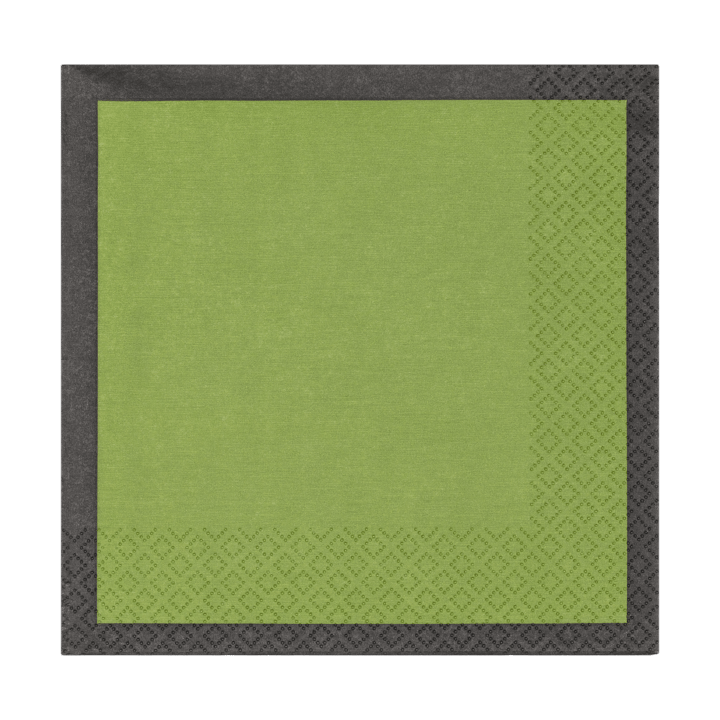 Tovaglioli di carta Play 33x33 cm confezione da 20 - Verde muschio-nero - Iittala