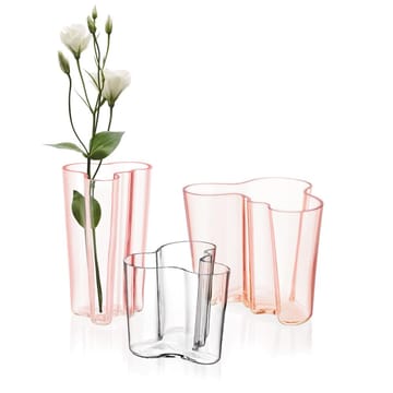 Vaso Alvar Aalto rosa salmone - 160 mm - Iittala