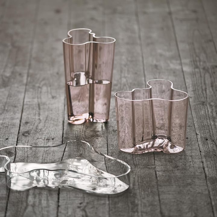 Vaso Alvar Aalto rosa salmone, 160 mm Iittala