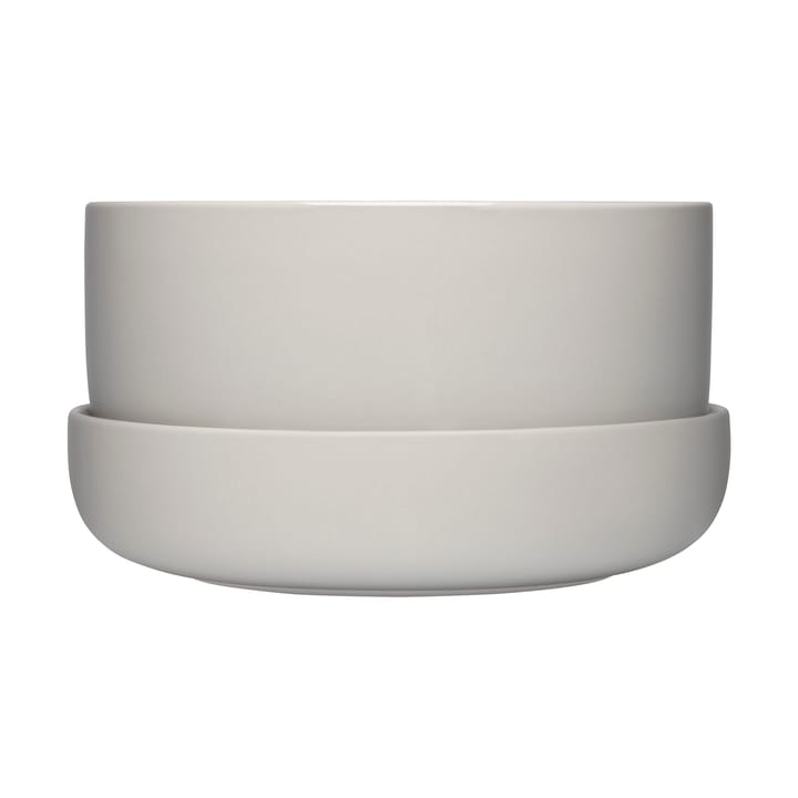 Vaso Nappula con piatto Ø24 cm h13 cm - Grigio chiaro - Iittala