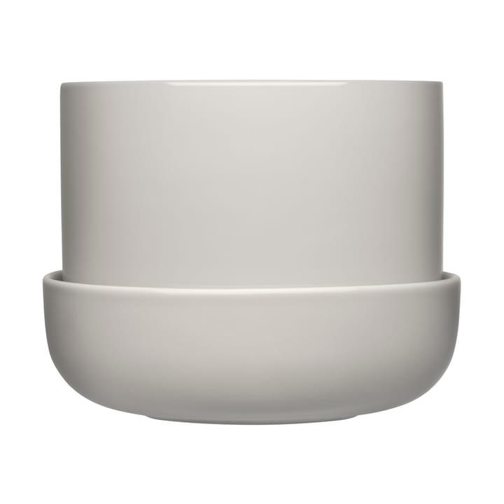 Vaso Nappula con sottovaso 130x170 mm - Grigio chiaro - Iittala