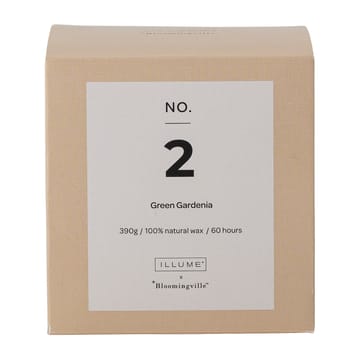 Candela profumata NO. 2 Green Gardenia  - 390 g + Giftbox - Illume x Bloomingville