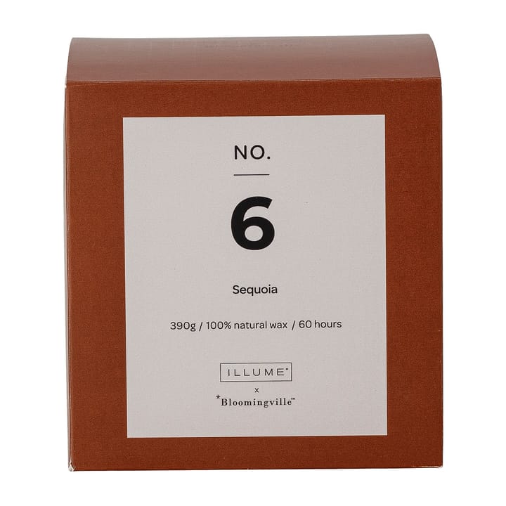 Candela profumata NO. 6 Sequoia , 390 g + Giftbox Illume x Bloomingville