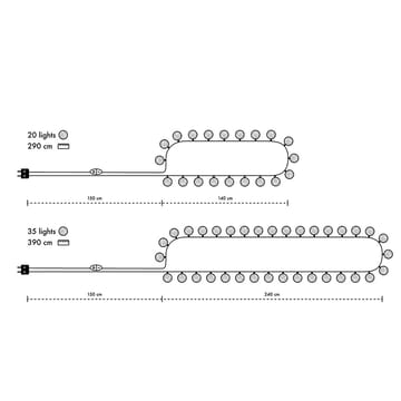 Filo di luci Irislights Breeze - 20 sfere - Irislights