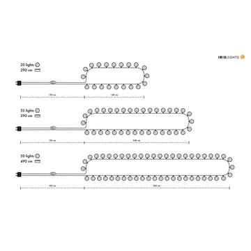 Filo di luci Irislights Shades - 20 sfere - Irislights