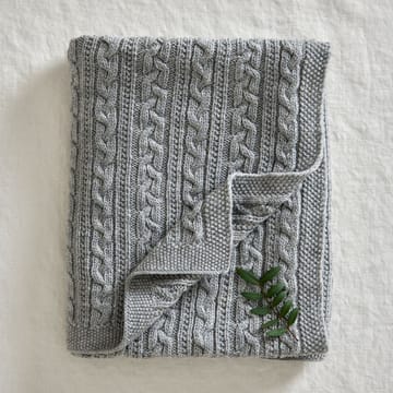 Coperta per neonato lavorata a maglia in lana merino 80x100 cm - Grigio chiaro - Jack o Juno