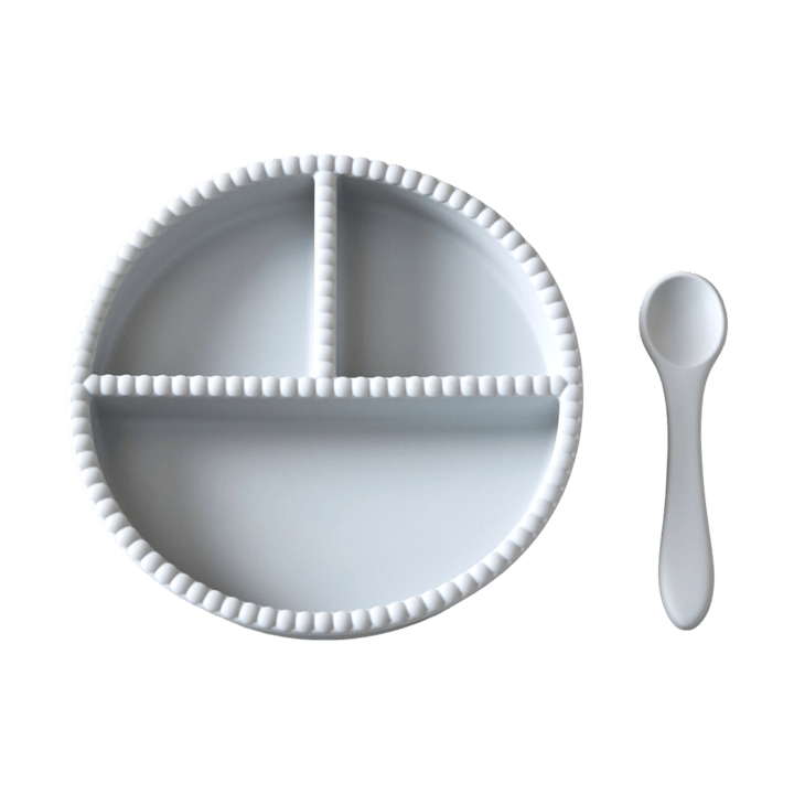 Set da tavola per bambini Little Bubble 2 pezzi - Grigio ghiacciaio - Jack o Juno