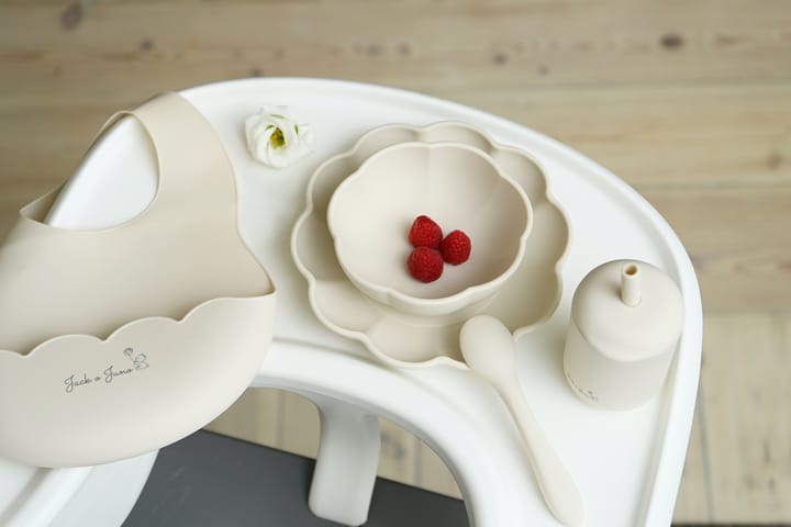 Set da tavola per bambini Little Poppy 4 pezzi - Crema - Jack o Juno