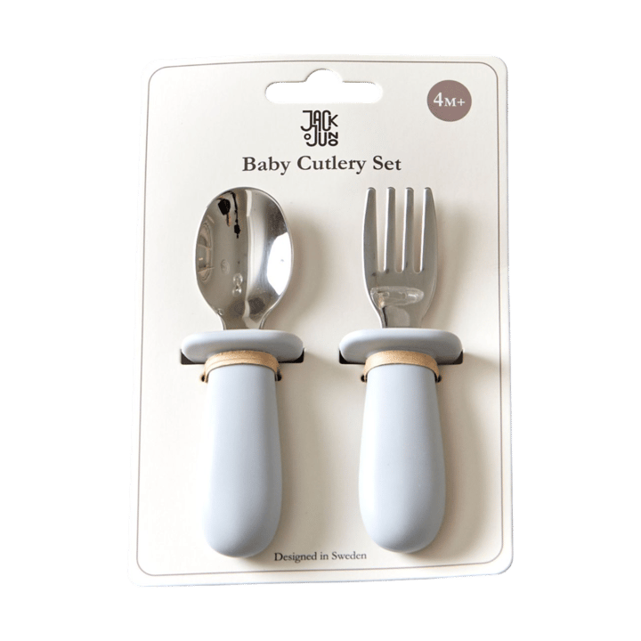 Set posate per bambini 2 pezzi - Grigio ghiacciaio - Jack o Juno