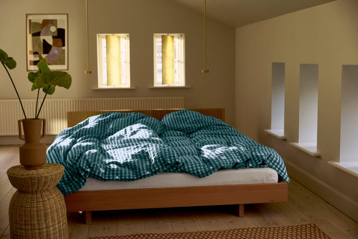 Set lenzuola Bæk&Bølge 140x200 cm - Verde-azzurro - Juna