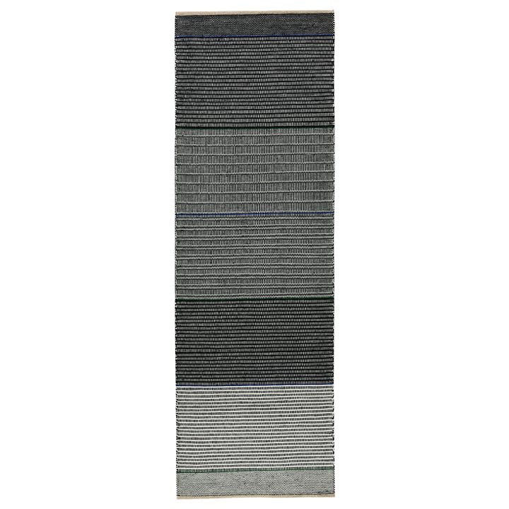 Tappeto in lana Tribulus One 80x250 cm - nero, bianco, blu, verde - Kateha