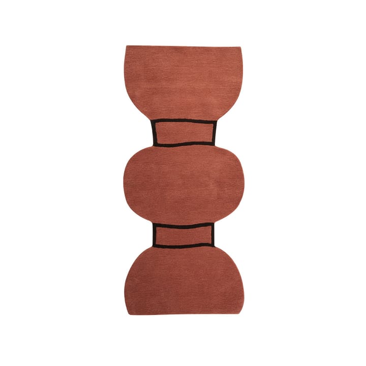 Tappeto Silhouette Figure - dusty red, 110x240 cm - Kateha