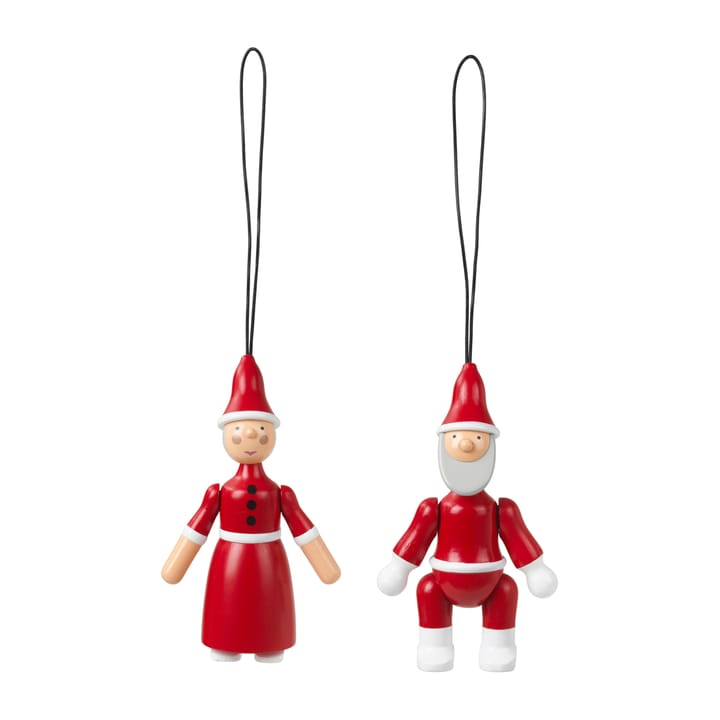 Babbo Natale e Mamma Natale, 10 cm - Rosso - Kay Bojesen Denmark