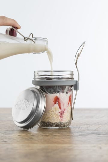 Set colazione ciotola di vetro + cucchiaio - 0,35 L - Kilner