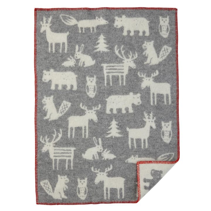 Coperta per bambini Forest in cotone - grigio - Klippan Yllefabrik