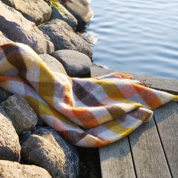 Plaid in lana Gotland 130x200 cm - multicolore-giallo - Klippan Yllefabrik