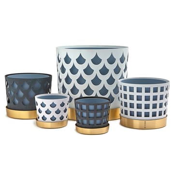 Vaso per fiori drop Trio medio - blu - KLONG