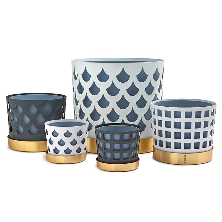 Vaso per fiori drop Trio medio, blu KLONG