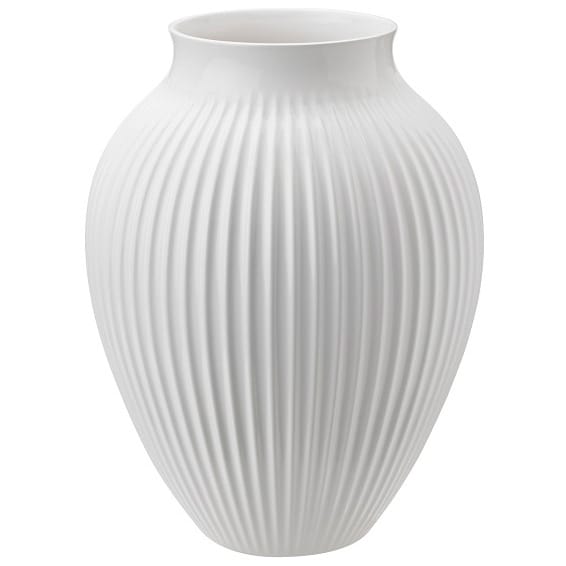 Vaso rigato Knabstrup 27 cm - bianco - Knabstrup Keramik