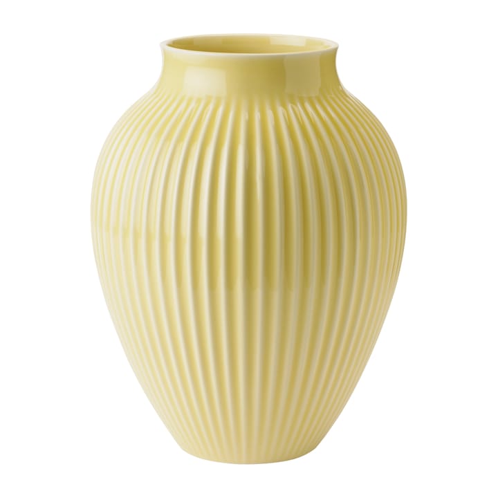 Vaso rigato Knabstrup 27 cm - Giallo - Knabstrup Keramik