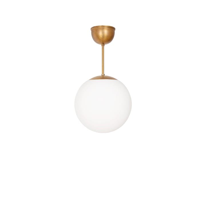 Lampada a sospensione Funkis Glob - Bianco opaco-ottone grezzo Ø20 cm - Konsthantverk