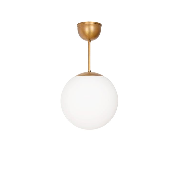 Lampada a sospensione Funkis Glob - Bianco opaco-ottone grezzo Ø25 cm - Konsthantverk